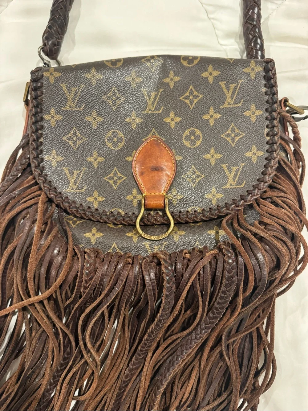 Louis Vuitton Brown Monogram Fringe Crossbody